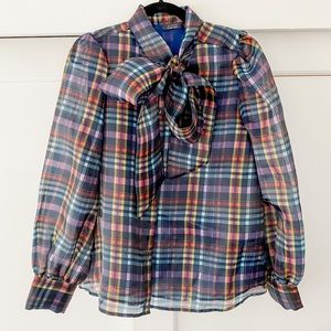 Halogen x Atlantic Pacific Bow Collar Blouse